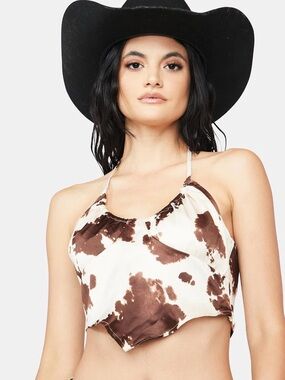 Cow Print Halter Top